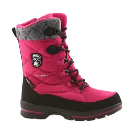 American Club Botas de nieve con membrana rosa American 801SB negro gris rosado
