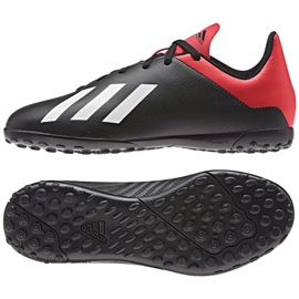 Botas de fútbol adidas X 18.4 Tf Jr BB9416 negro negro Botas de fútbol adidas X 18.4 Tf Jr BB9416 negro negro