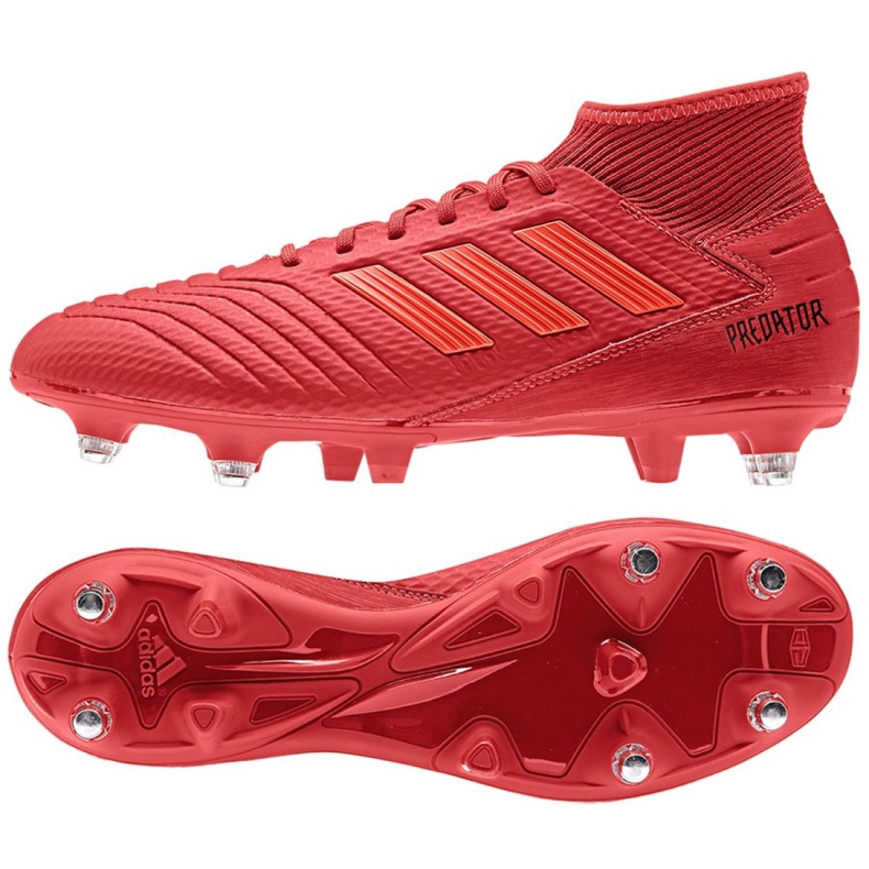 Botas de fútbol adidas Predator 19.3 Sg M D97958 rojo rojo