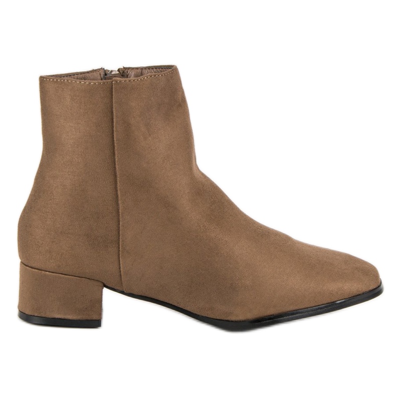 Super Mode Botas beige de tacón plano
