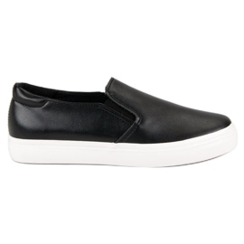 Zapatillas sin cordones negras negro