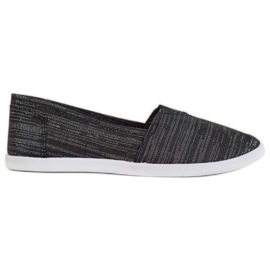 Comer Slipons cómodos negro gris