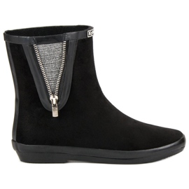 Kylie Chanclos de gamuza con cremallera decorativa negro Kylie Chanclos de gamuza con cremallera decorativa negro