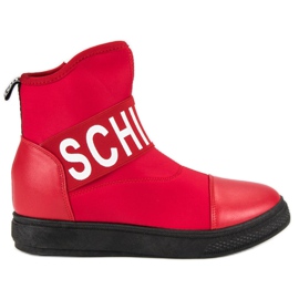 Bestelle Zapatillas altas de moda blanco rojo