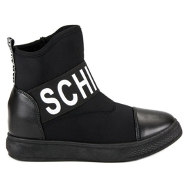 Bestelle Zapatillas altas de moda blanco negro