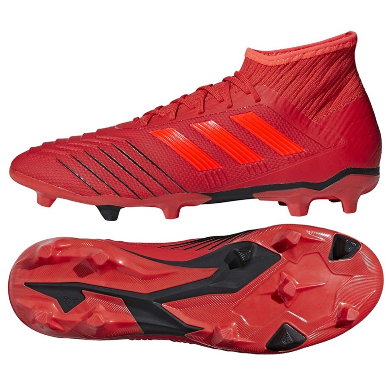 Botas de fútbol adidas Predator 19.2 Fg M D97940 multicolor rojo Botas de fútbol adidas Predator 19.2 Fg M D97940 multicolor rojo