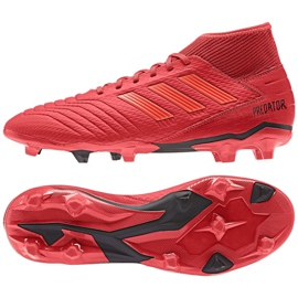 Botas de fútbol adidas Predator 19.3 Fg M BB9334 multicolor rojo