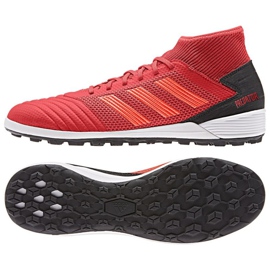 Botas de fútbol adidas Predator 19.3 Tf M D97962 rojo naranjas y tintos