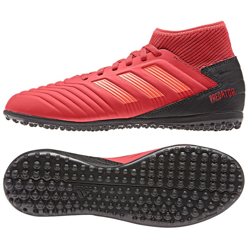Botas de fútbol adidas Predator 19.3 Tf Jr CM8547 rojo rojo Botas de fútbol adidas Predator 19.3 Tf Jr CM8547 rojo rojo