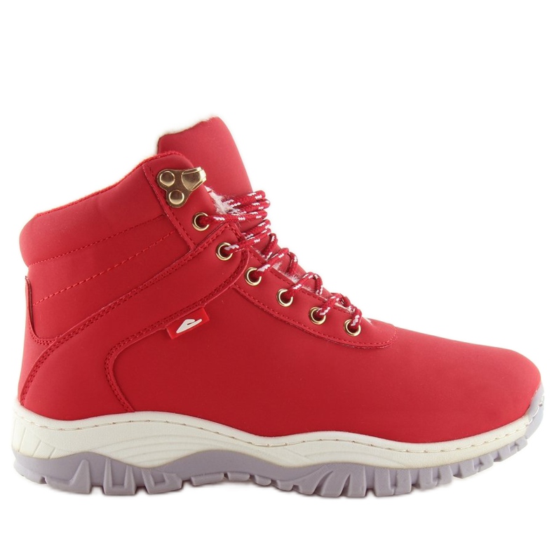 Zapatos de trekking mujer rojos B1718-6 Rojo