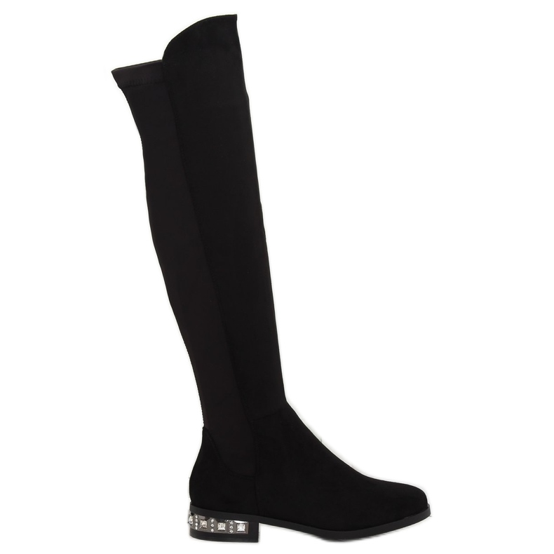 Botas de muslo negras para mujer 0-236 Black negro