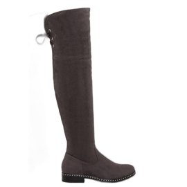 Botas mosqueteras grises para mujer 7538-PG Gris