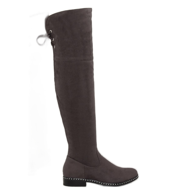 Botas mosqueteras grises para mujer 7538-PG Gris Botas mosqueteras grises para mujer 7538-PG Gris