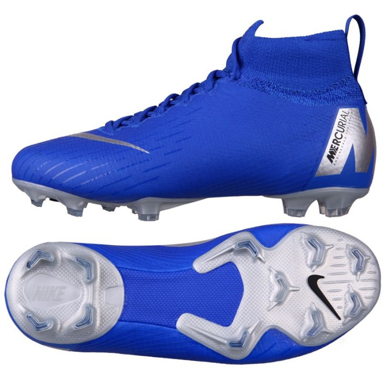 Zapatillas de fútbol Nike Mercurial Superfly 6 Elite Fg Jr AH7340-400 azul azul Zapatillas de fútbol Nike Mercurial Superfly 6 Elite Fg Jr AH7340-400 azul azul