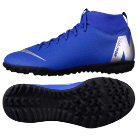 Zapatillas de fútbol Nike Mercurial SuperflyX 6 Academy Gs Tf Jr AH7344-400 azul azul