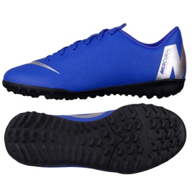 Zapatos de fútbol Nike Mercurial VaporX 12 Academy Gs Tf Jr AH7342-400 azul azul