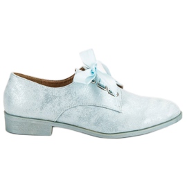 Juliet Zapatos brogues atados azul gris Juliet Zapatos brogues atados azul gris