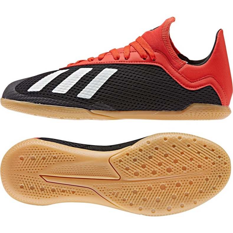 Zapatos de interior adidas X 18.3 Fg Jr BB9395 negro multicolor