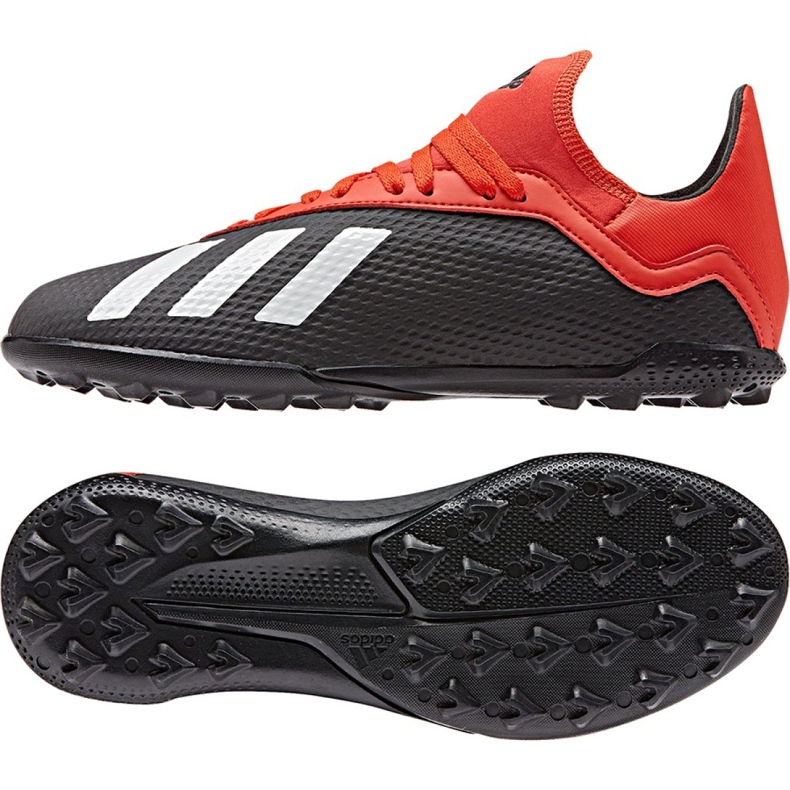 Botas de fútbol adidas X 18.3 Tf Jr BB9402 negro negro Botas de fútbol adidas X 18.3 Tf Jr BB9402 negro negro