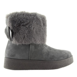 Gris Botas de nieve gris mujer LV58 Gris