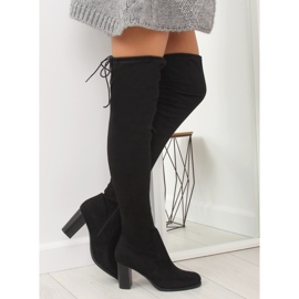 Botas negras de tacón PE207P negro