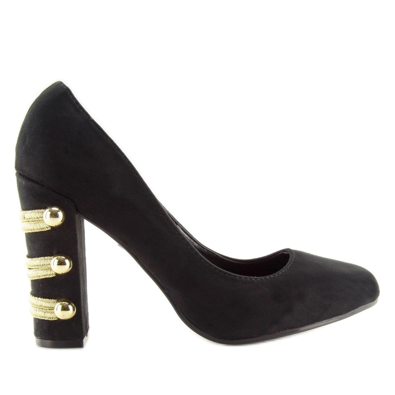 Salón con tacones anchos negro DD59P Negro