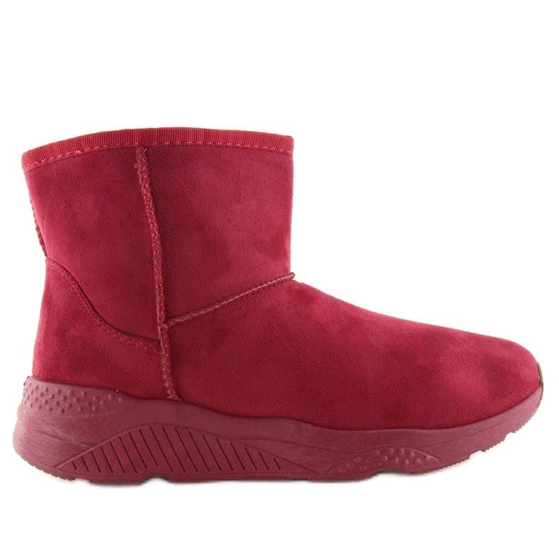 Botas de nieve burdeos para mujer D009 Red rojo