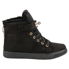 Zapatillas altas de ante negro