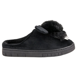 Pantuflas cómodas negro
