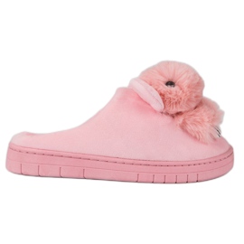 Pantuflas cómodas rosa