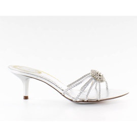 Zapatillas elegantes 39225-1 plateadas gris