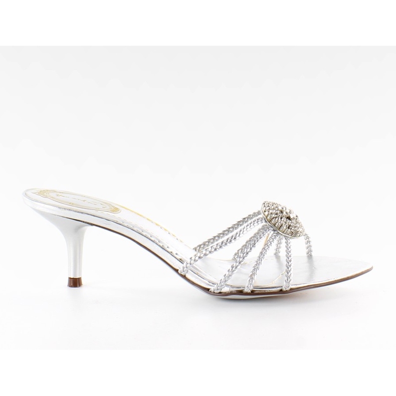 Zapatillas elegantes 39225-1 plateadas gris