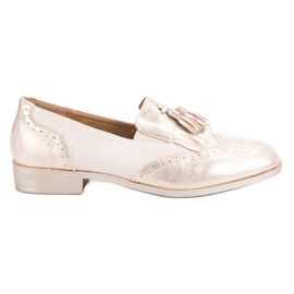 Tina&Co Mocasines con flecos amarillo