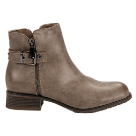 Super Mode Botas de tacón plano marrón