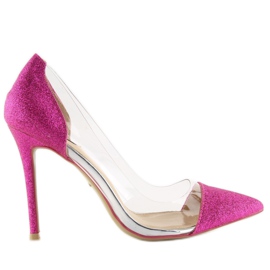 Tacones purpurina fucsia 5133 Fushia rosa