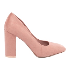 Seastar Zapatos de tacón de ante en un pilar rosado