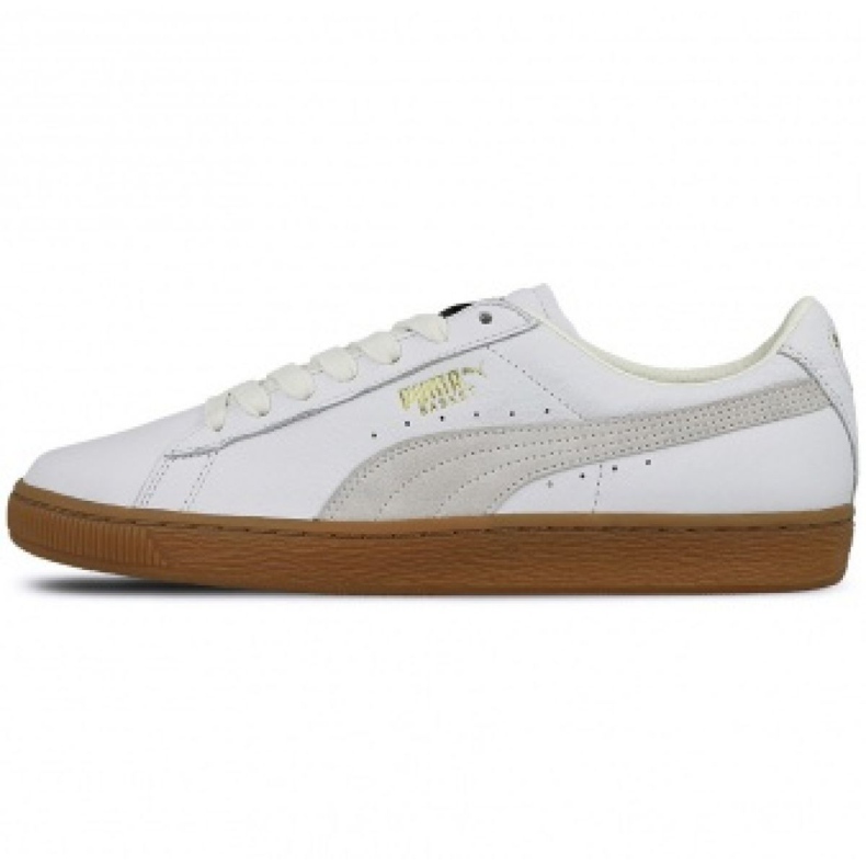 Zapatillas Puma Basket Classic Gum Deluxe M 365366 01 blanco