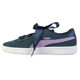 Puma Smash v2 Ribbon Jr 366003 03 azul marino