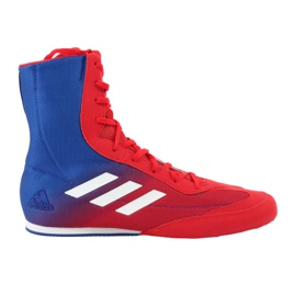 Zapatos de boxeo adidas Box Hog Plus azul-rojo