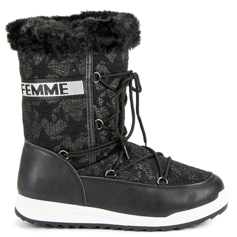 Botas altas para la nieve negro