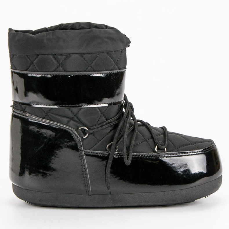 Botas de nieve de moda negro Botas de nieve de moda negro