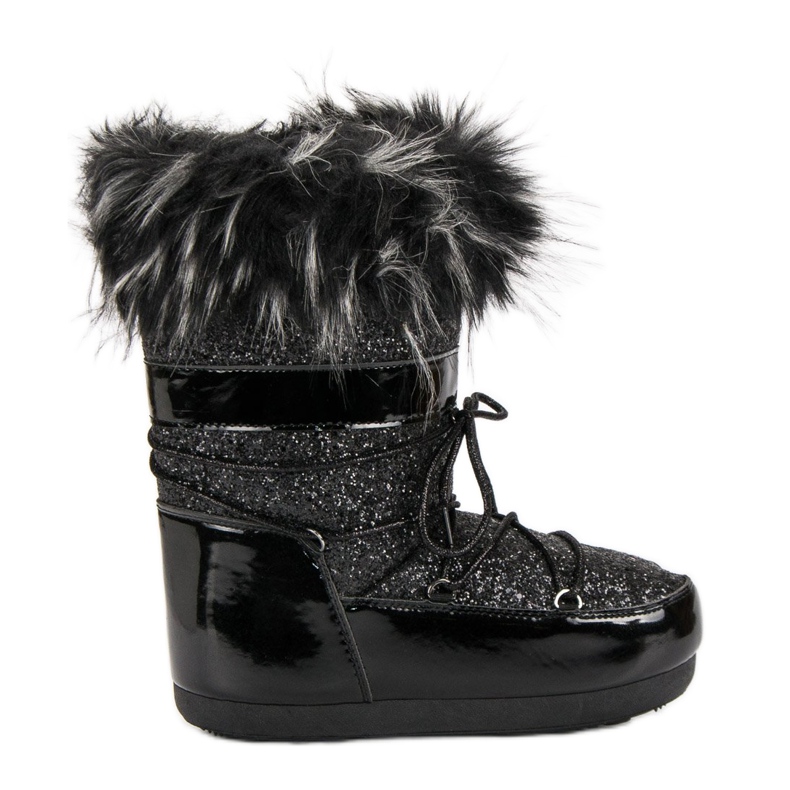 Botas de nieve de moda negro