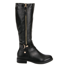 Super Me Botas negras con cremallera negro