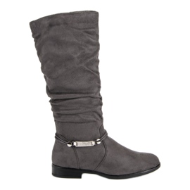 SDS Botas hasta la rodilla grises