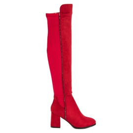 Super Me Botas de ante rojas rojo