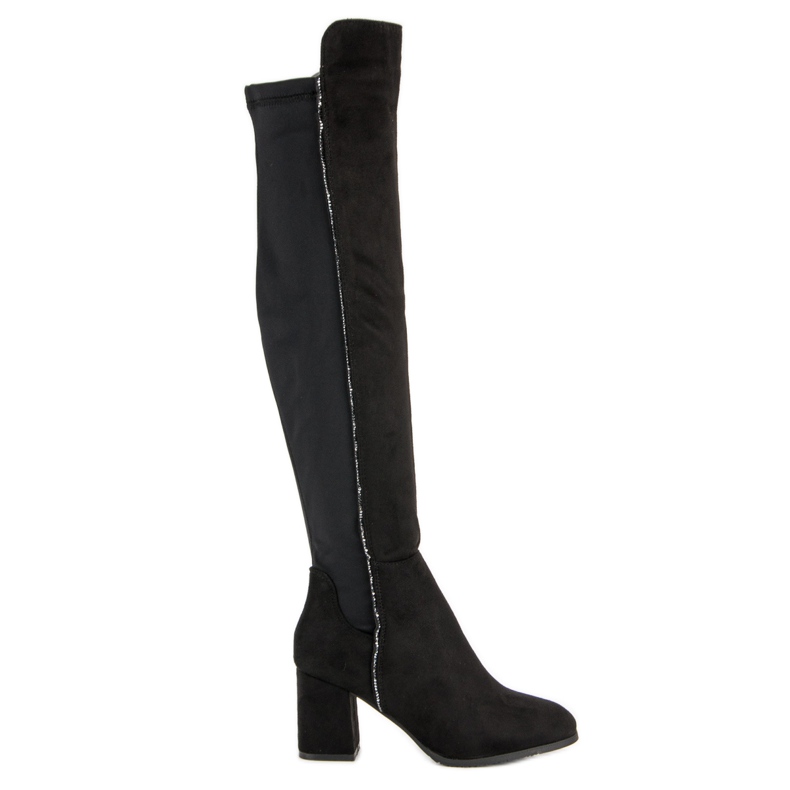 Super Me Botas de ante negras negro