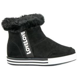 Ideal Shoes Zapatillas altas con aislamiento negro