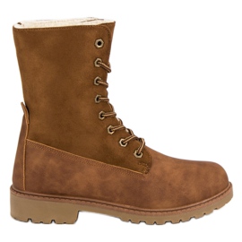 Super Me Botas con cordones marrón