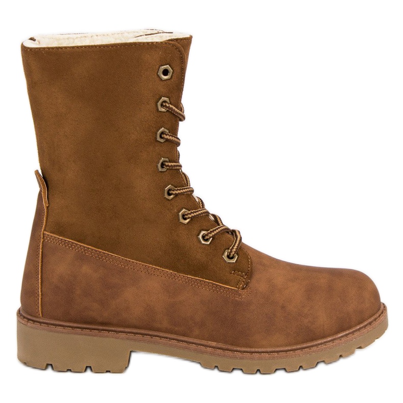 Super Me Botas con cordones marrón