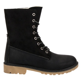 Super Me Botas con cordones negro